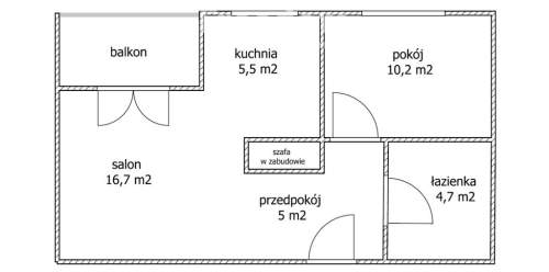 Dwupokojowe mieszkanie na Osiedlu Piastowskim.