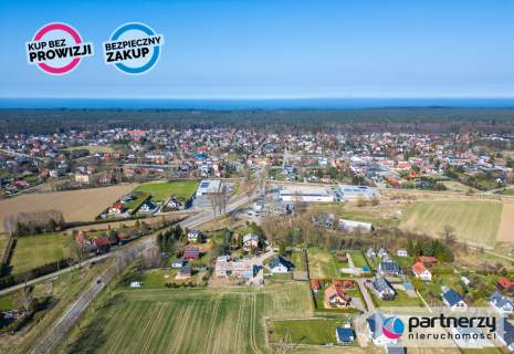 Działka budowlana 1067m2 w Stegnie, prąd woda