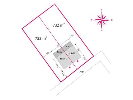 DZIAŁKA 732 m Dom 118 m bliźniak Żółwin