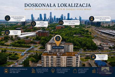 Metro PKP Wola 3 pokoje 2 miejsca postojowe