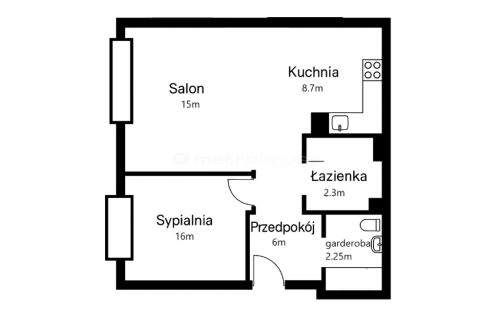 Pl. Zbawiciela 2 pokoje / parking / piwnica