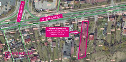 Ul. Krakowska 83 - vis a vis wodociągów Kielce