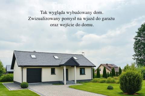 Nowy, parterowy dom poddasze-na działce 1000 m2