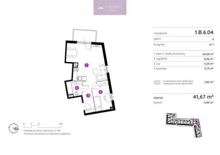 2 pokoje Centrum Łodzi Balkon 41,55 m2