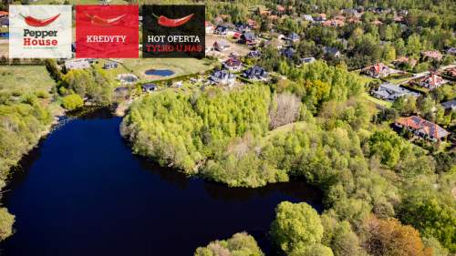 piękna działka nad jeziorem w Otominie z MPZP 