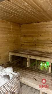 Drewniany dom premium nad stawem 1 ha Sauna