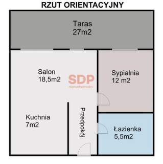 Mieszkanie 2 - pokojowe Taras 27 m2