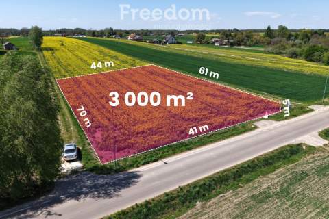 Działka 3000 m z pozwoleniem, Radawiec Duży