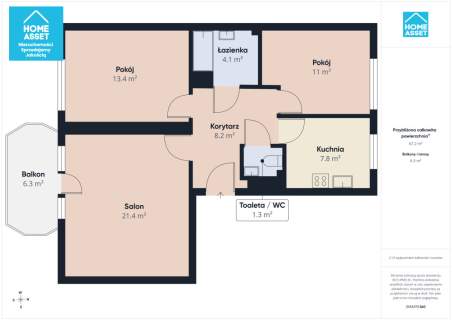 3 pokoje Parter Duży balkon Rumia Mazowiecka