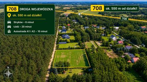 Działka budowlana na sprzedaż, 3000 m2, Anielin Swędowski