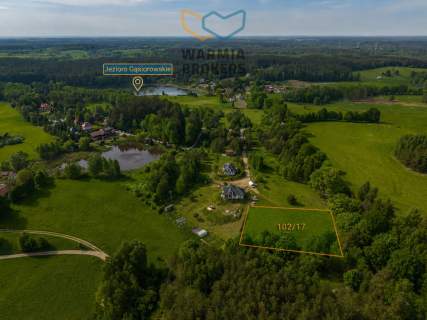 Działka budowlana, dwa jeziora, MPZP - Gąsiorowo