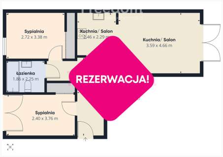 3 pokojowe mieszkanie, 2 balkony, komórka i garaż