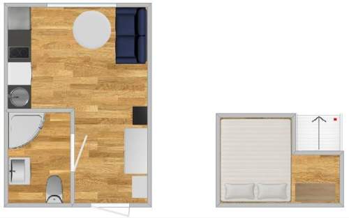 Gdańska 46, Centrum, studio z antresolą