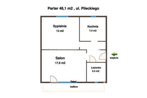 Parter, duży balkon i świetna lokalizacja