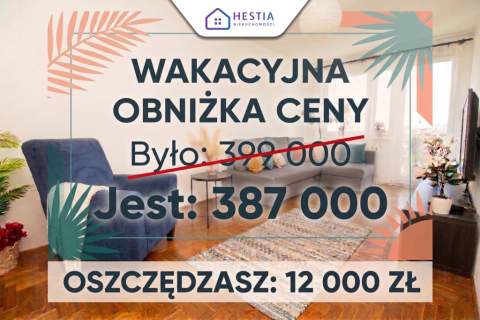 Słoneczne 3 pokoje balkon, widok, cisza