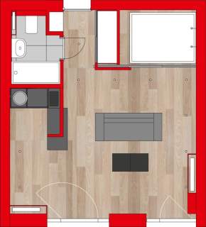 Mieszkanie w sercu Łodzi - ul. Piotrkowska 34 m2 2 balkony 