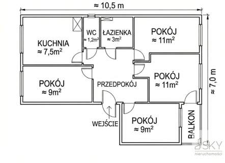 Popowicka 102, 4 pok., winda, balkon, do remontu