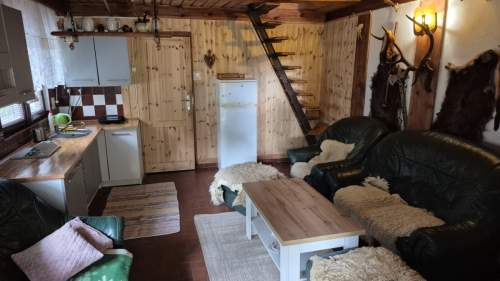 Domek letniskowy w lesie nad jeziorem z sauną