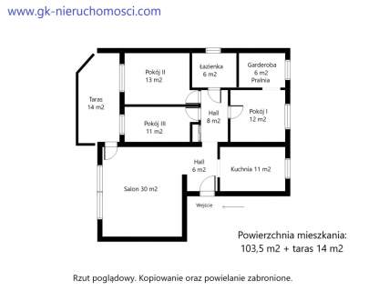 Po generalnym remoncie / Mieszkanie 104 m2 plus taras 14 m2 nad