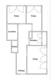Papiernicza 3 pokoje Do remontu