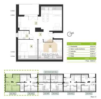 74m2 3pokoje taras parking kameralna okolica
