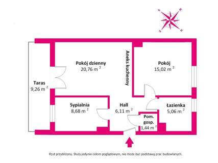 3 pokoje obok parku Wydmy Tarchomińskie Las Anecin