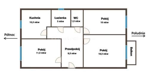 3 pokoje z balkonem i pięknym widokiem