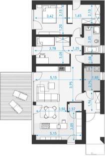 Dom 96,6m2/Działka 755m2/Wolnostojący/