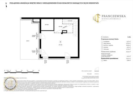 3/4 pokojowe mieszkanie z tarasem Węglinek
