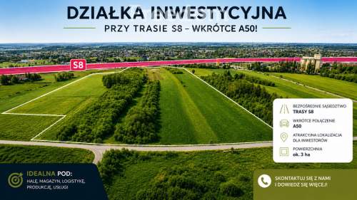 Działka produkcyjno-usługowa Mszczonów-przy S8