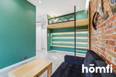 Unikalna kawalerka w stylu loft z antresolą