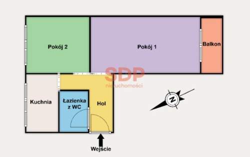 Okazja 2 pokoje z balkonem, do wprowadzenia