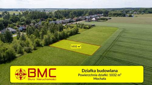 Działka budowlana 1032m2 Mochała
