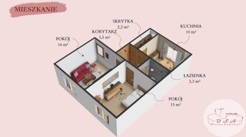 2 pok. 48 m2 Wólka 3 km Strzałkowo