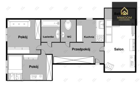 500 metrów UW 3 pokoje osobna widna kuchnia