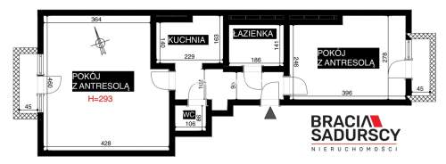 2pok 43 m2 atresole 20 min spacerem od Rynku