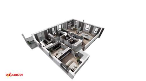 Apartament 136 m 5 pokoi 4 sypialnie 2 balkony