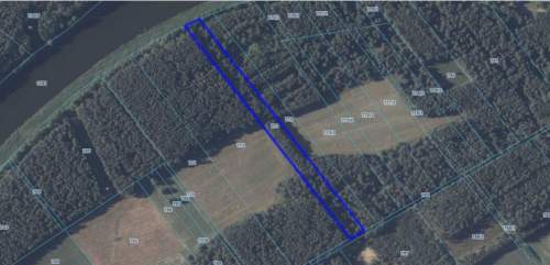 Działka 1,0545 ha z linią brzegową Narwi, Nowogród