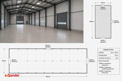 Hala magazynowa 600 m2