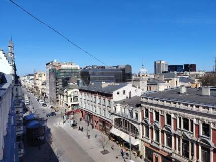 Mieszkanie w sercu Łodzi - ul. Piotrkowska 34 m2 2 balkony 