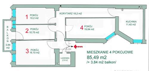 4 pokojowe w kamienicy z miejscem parkingowym