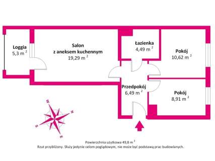 Mieszkanie 3 pokoje, wykończone,nowe, Quatro