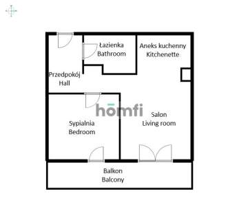2 pokoje Duży balkon ul. Gwiaździsta Centrum
