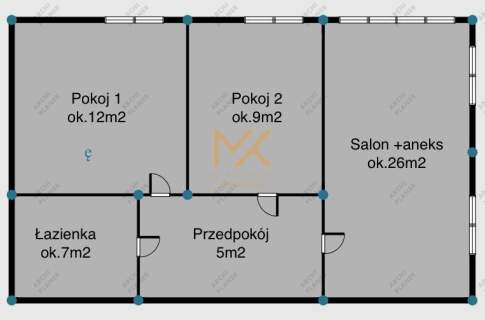Złotniki 3 Pokoje Miejsce postojowe Ogródek