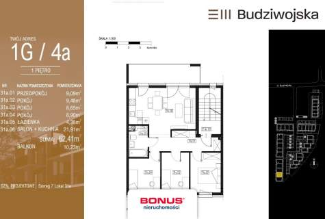 4-pokojowe 62,41m2 Szybki dojazd do centrum