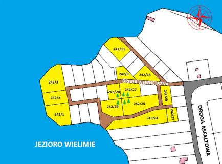 Wyjątkowe, uzbrojone działki nad jeziorem Wielimie