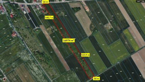 Działka budowlano rolna Woźniki 16974m2