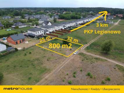 Legionowo działka 800 m pod dom/bliźniak, MN1