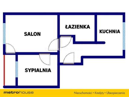 2 pokoje - Wysoki parter - Balkon - 39 m2