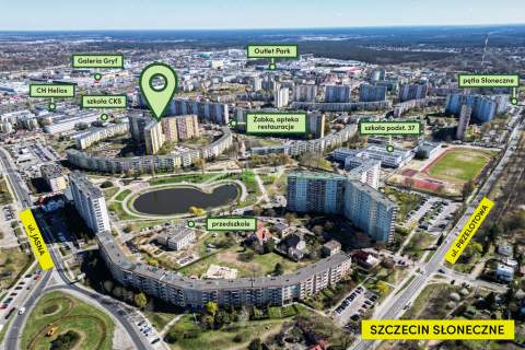 3 pokoje wyposażone, winda os. SŁONECZNE
